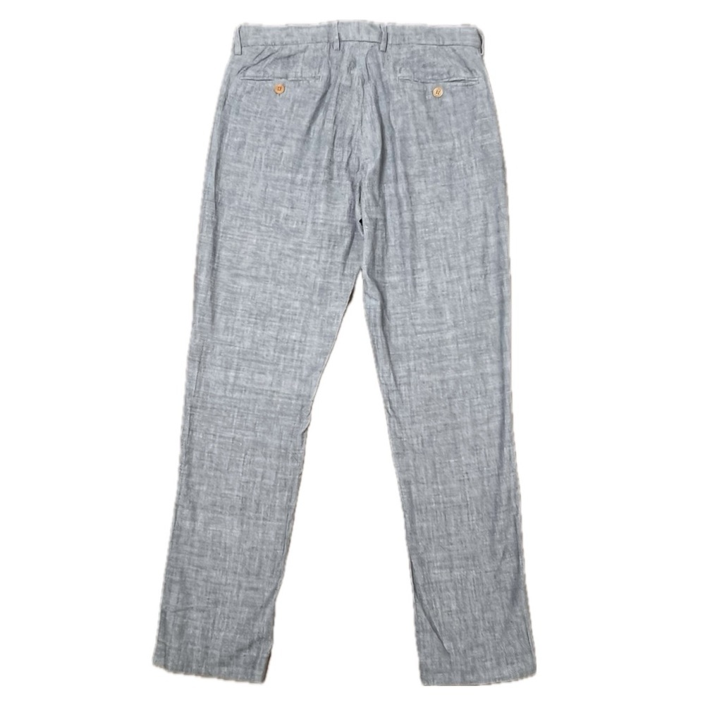 J. Crew Pants Men’s Bowery Slim Chambray Blue Lightweight 100% Cotton W 32 L 32 - Picture 11 of 14